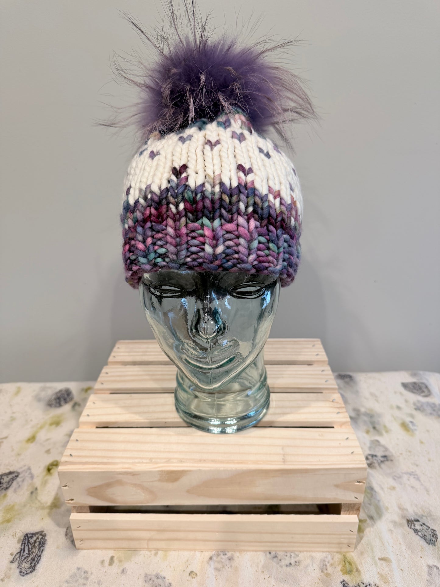 Purple Snowdrop Beanie