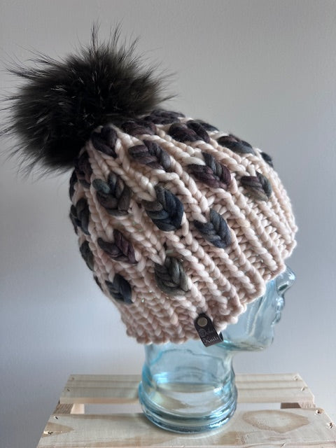 Neutral Leaf Beanie