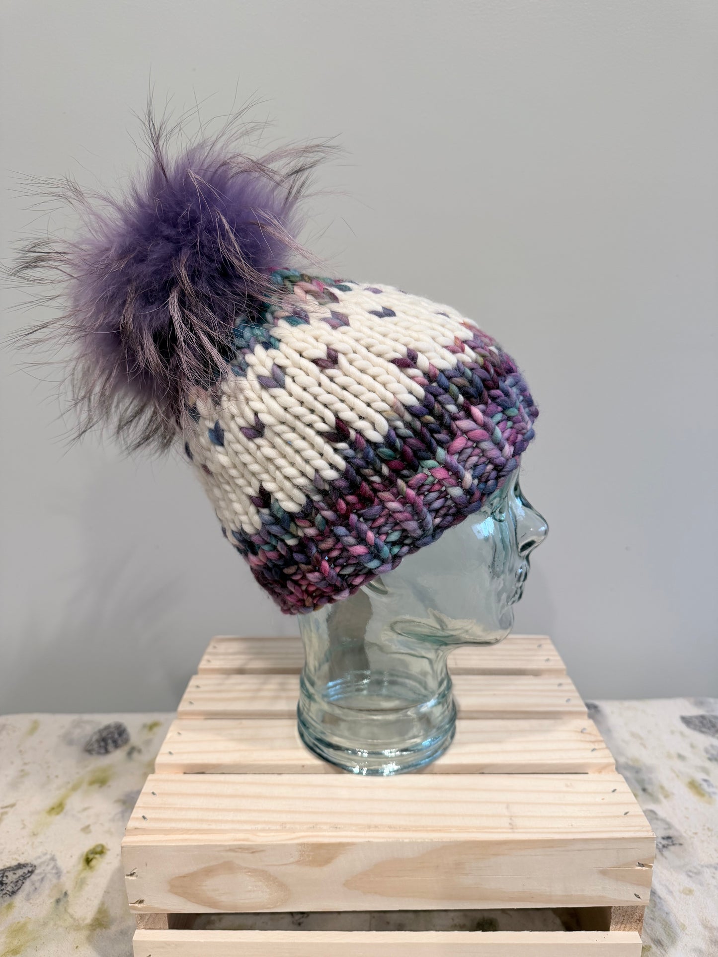 Purple Snowdrop Beanie