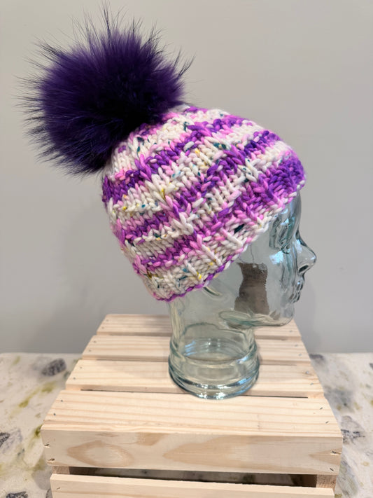 Purple Swirl Beanie