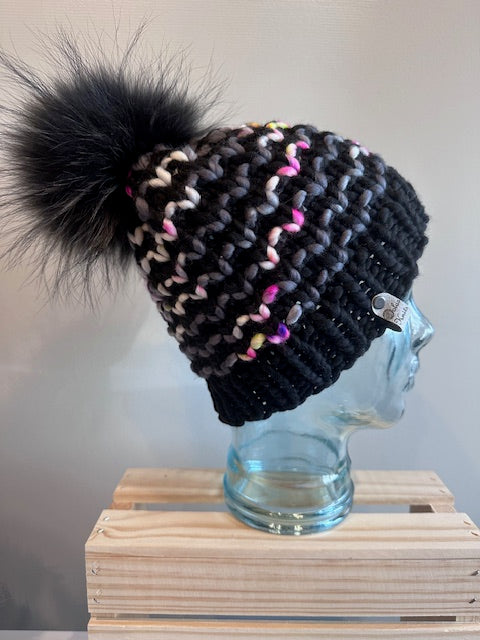 Neon is a Neutral Beanie and Mitten Set